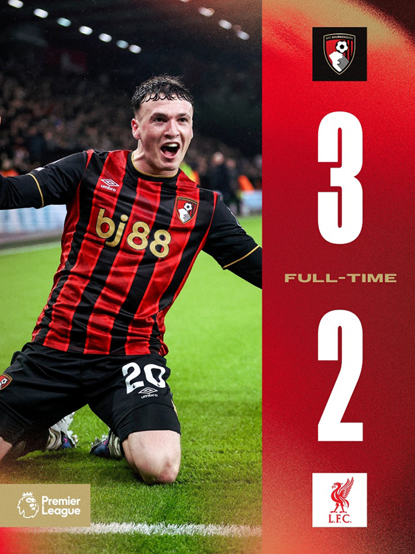 拆弹失败！伯恩茅斯甩卖5大核心狂揽2.5亿镑，却连斩热刺+利物浦