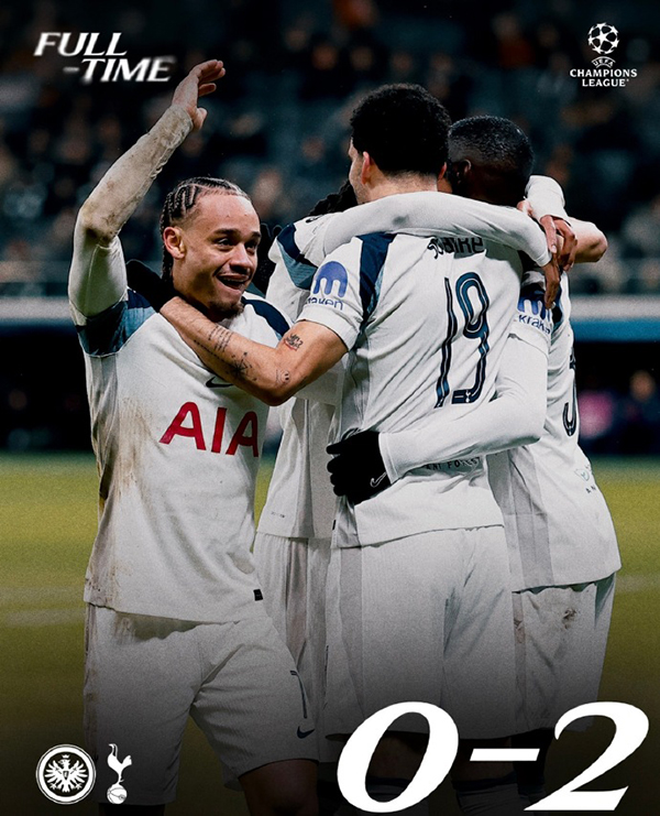 法兰克福不敌热刺无缘欧冠16强 索兰克低射远角破门