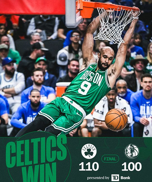 绿军110-100送独行侠取3连败，布朗33+11，弗拉格36分